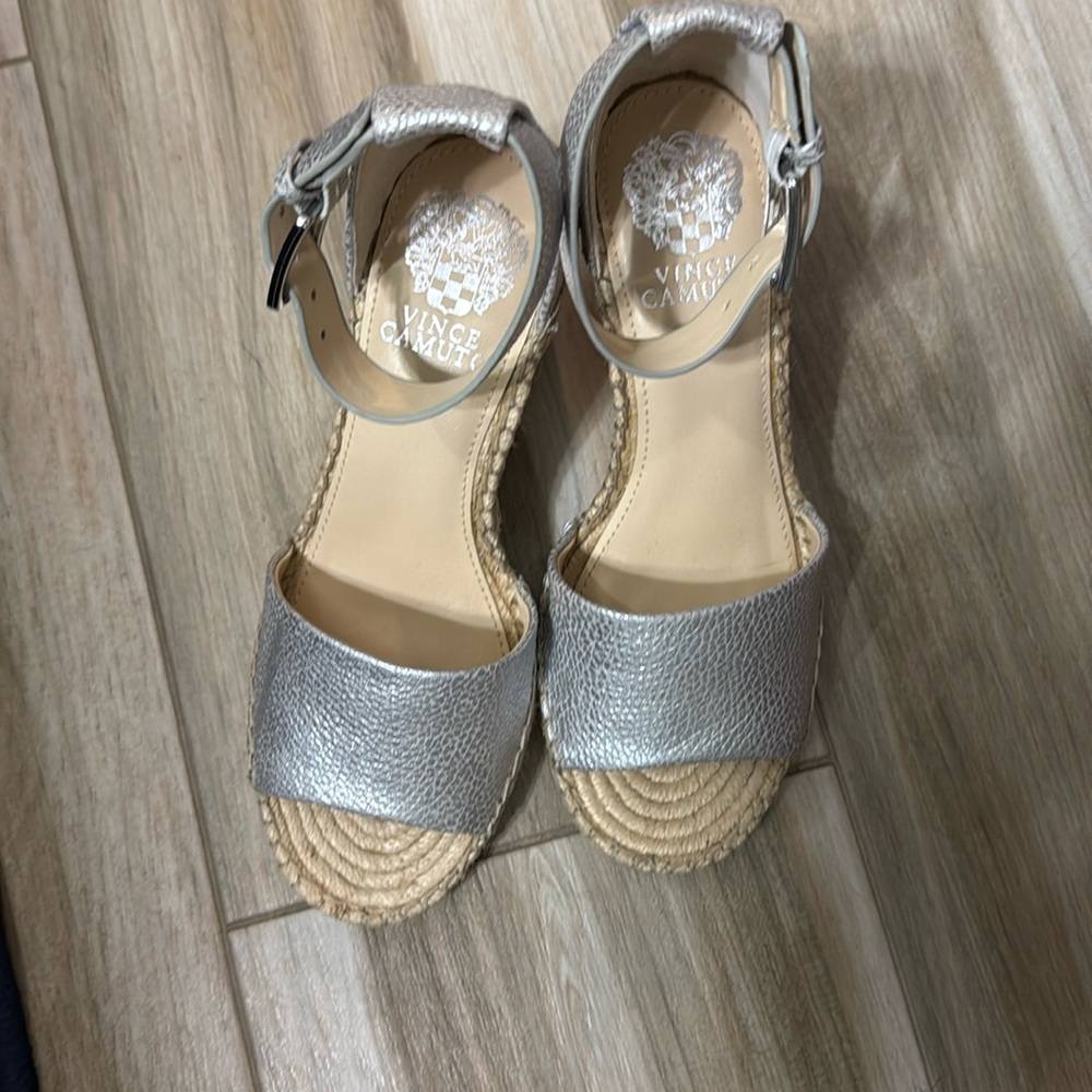 Silver wedges Vince Camuto brand new